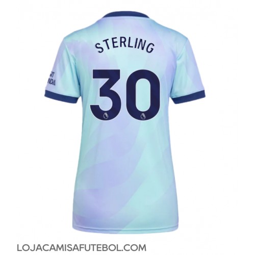 Camisa de Futebol Arsenal Raheem Sterling #30 Equipamento Alternativo Mulheres 2024-25 Manga Curta